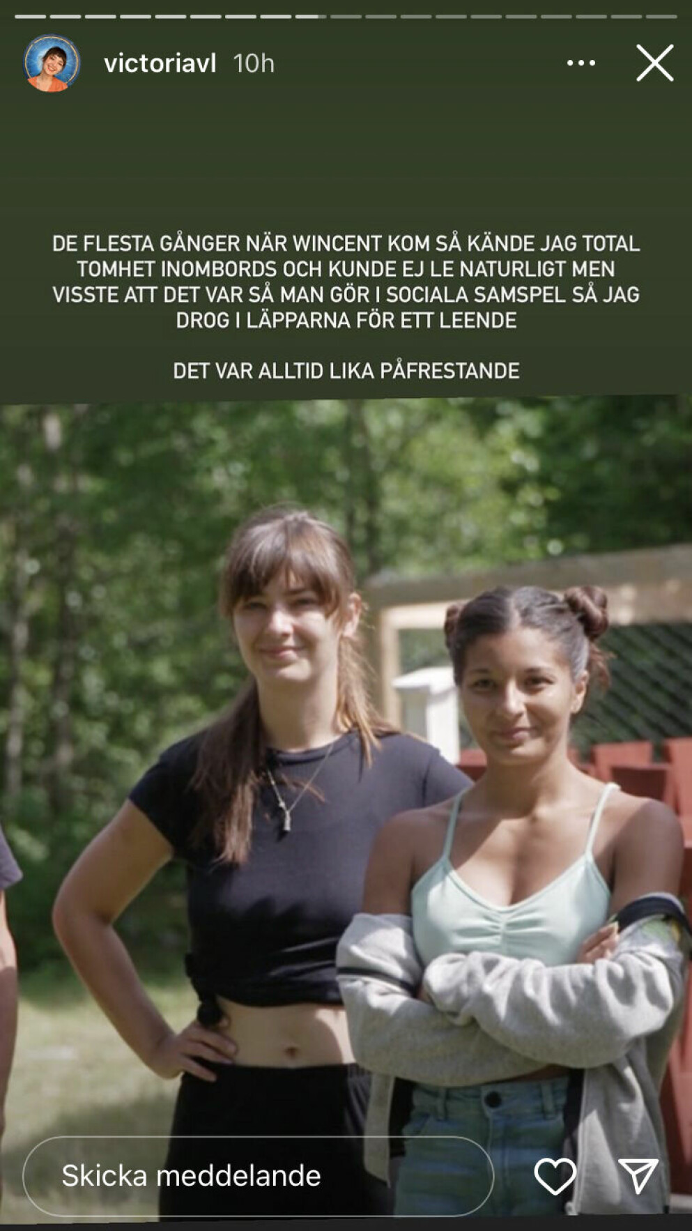 Victoria på Farmen. Nu berättar hon om tomheten varje gång Wincent kom till gården. Victoria om Farmen