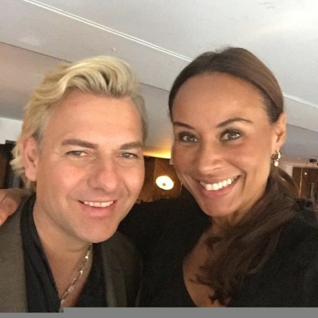 Hänts Lotta Gray tog en obligatorisk selfie med Joe Labero. Hänts Lotta Gray tog en obligatorisk selfie med Joe Labero.