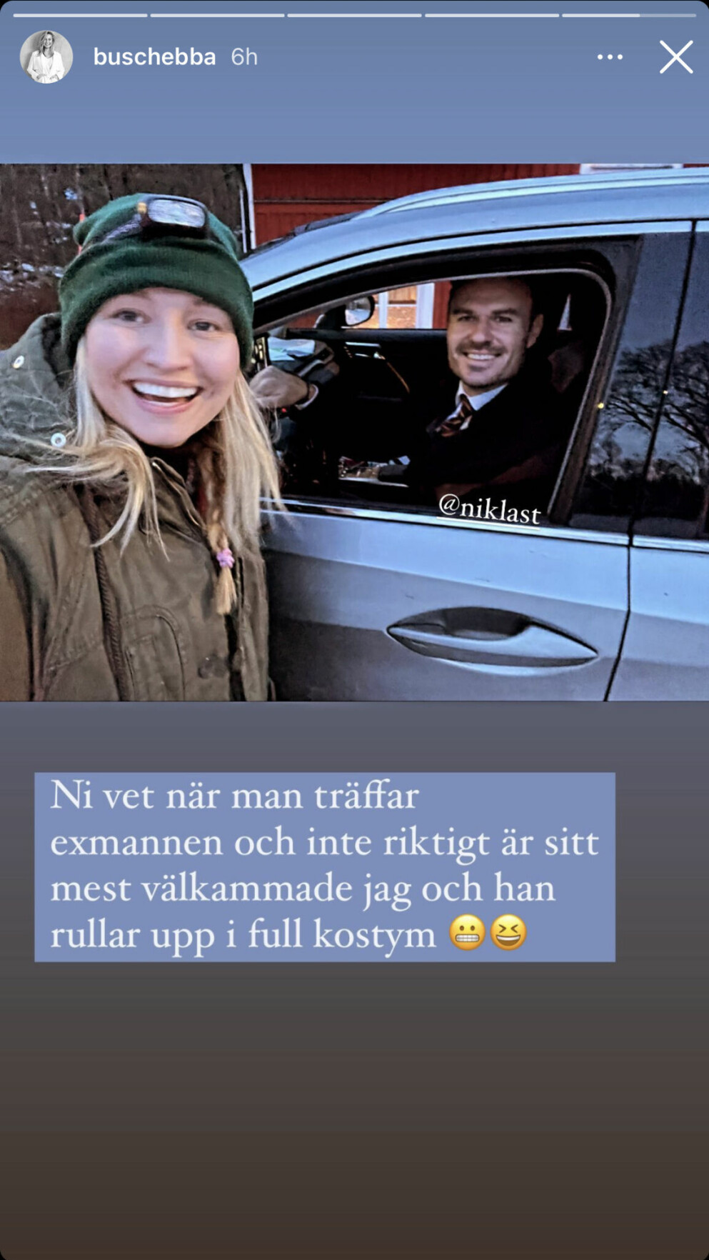 Ebba Buschs ”pinsamma” ögonblick med ex-maken. Ebba Busch