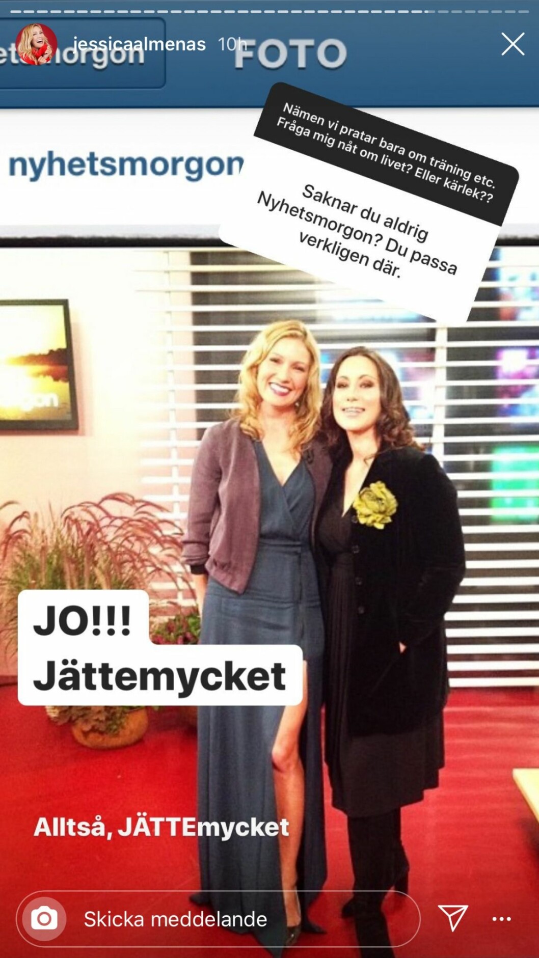Jessica Almenäs plötsliga ödesbesked om Nyhetsmorgon