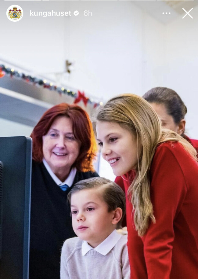 Prins Oscar och prinsessan Estelle på besök hos SL. FOTO: Instagram.