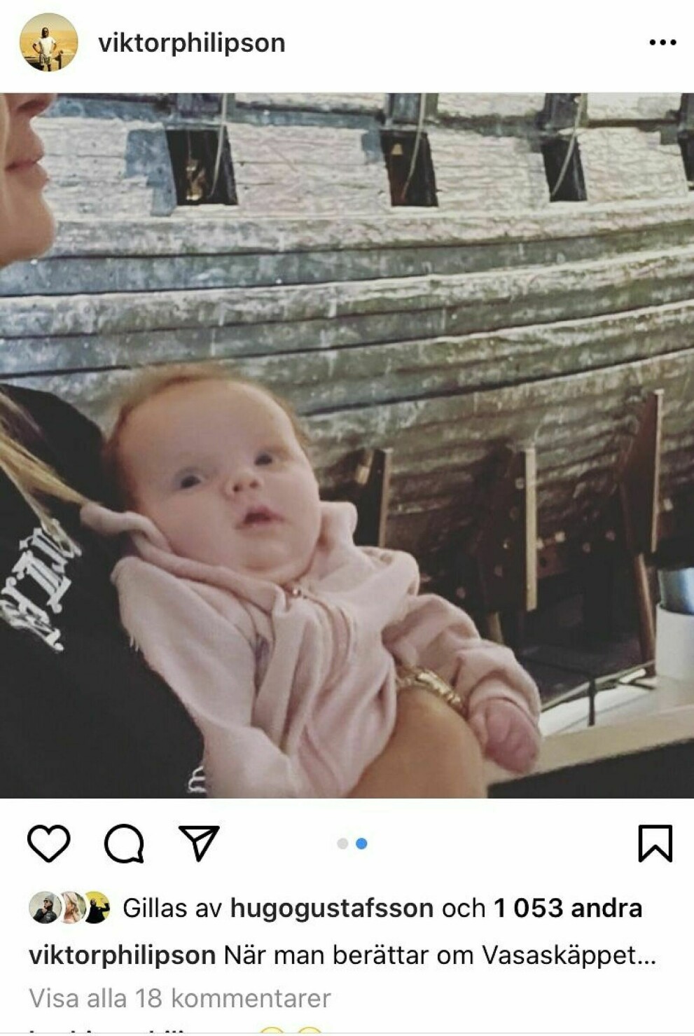 Viktors bild med dottern fick följarna att reagera. VIKTOR PHILIPSON