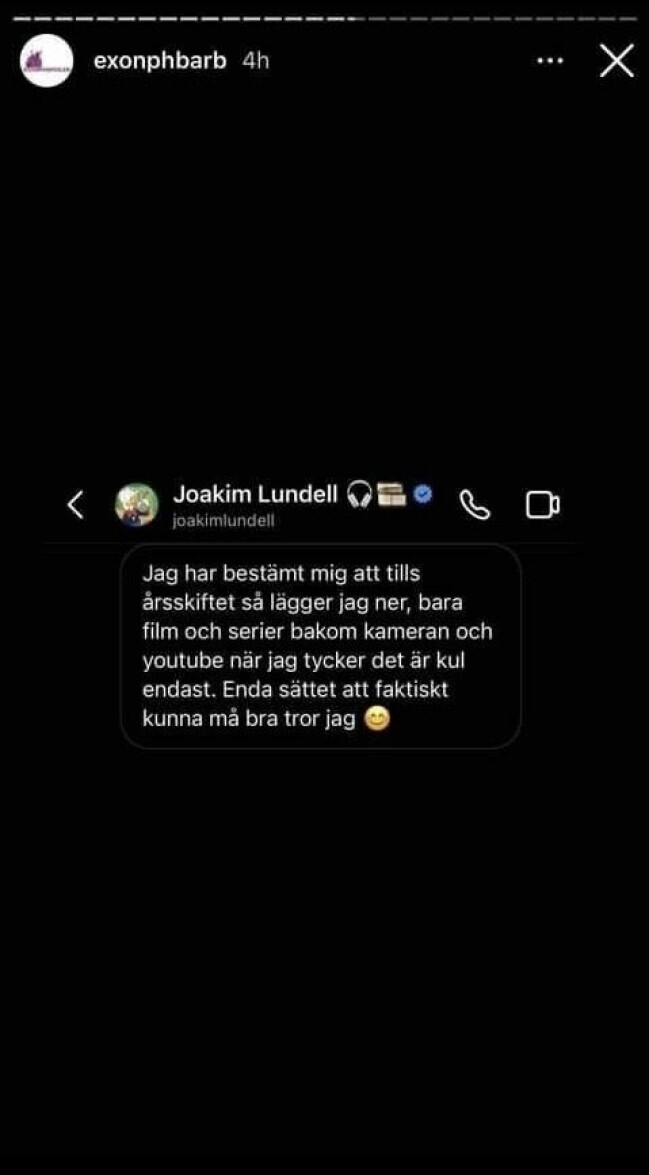 Joakim Lundells ord.