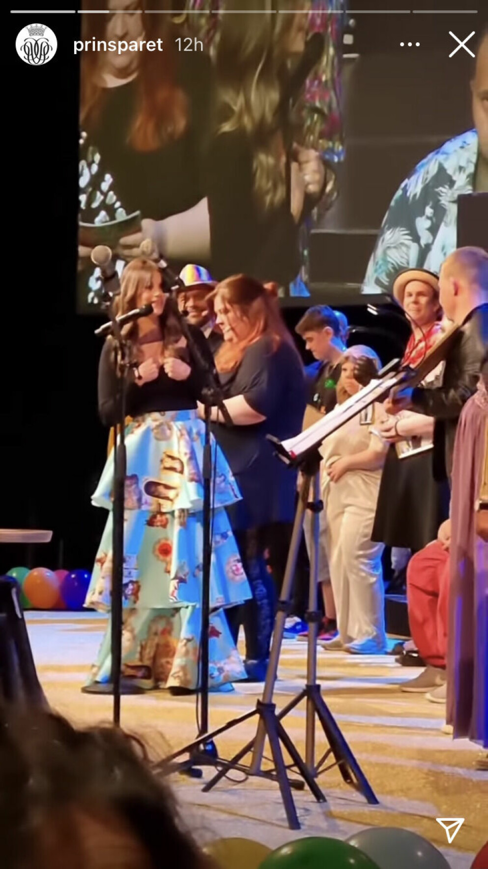 Prinsessan Sofia närvarade även på scenen. Prinsessan Sofia