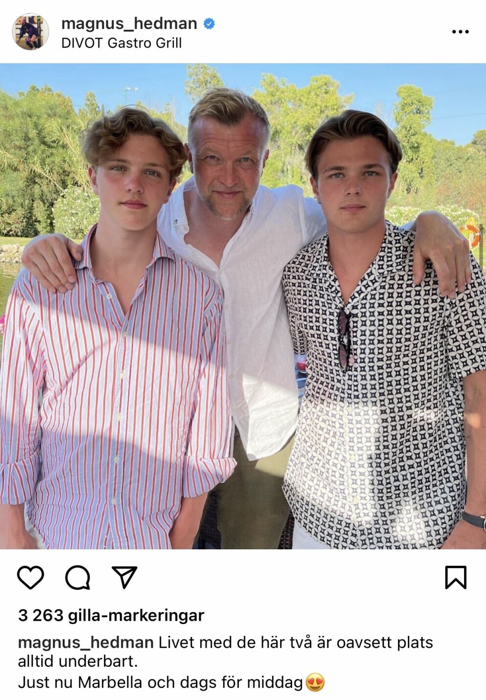 <span class=" italic" data-lab-italic_desktop="italic">Fotbollsprofilen med sina söner Tristan och Lance. Foto: Magnus Hedman/Instagram</span>