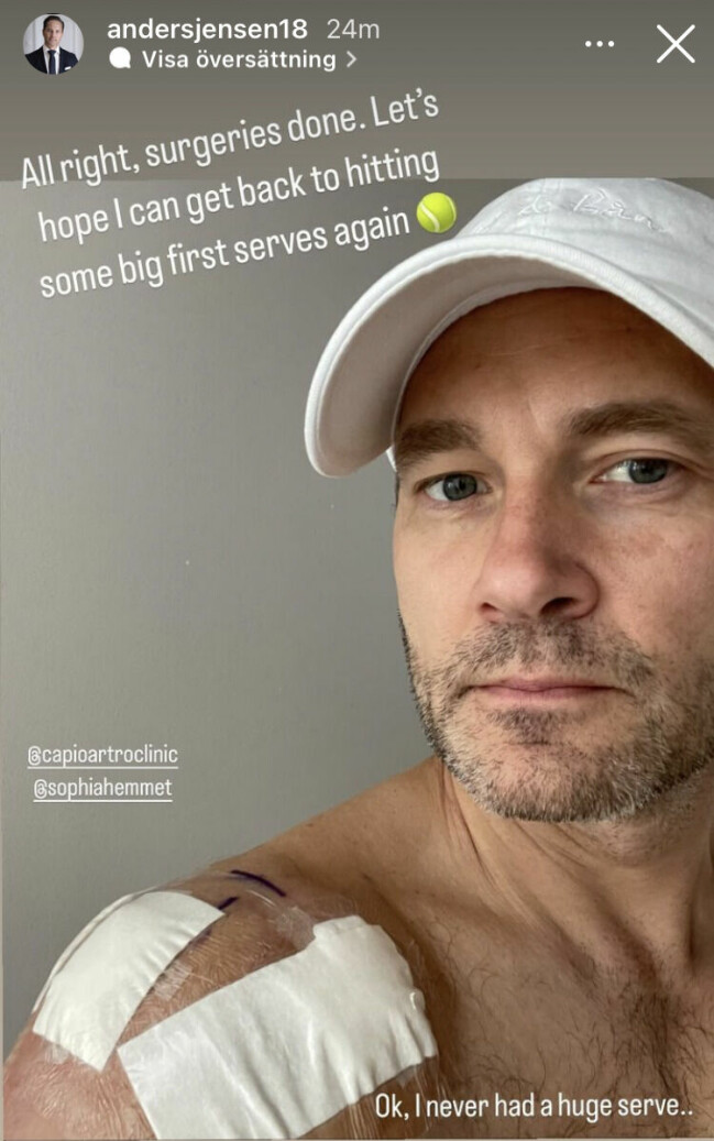 <em>FOTO: Skärmdump från Anders Jensens Instagram story</em>