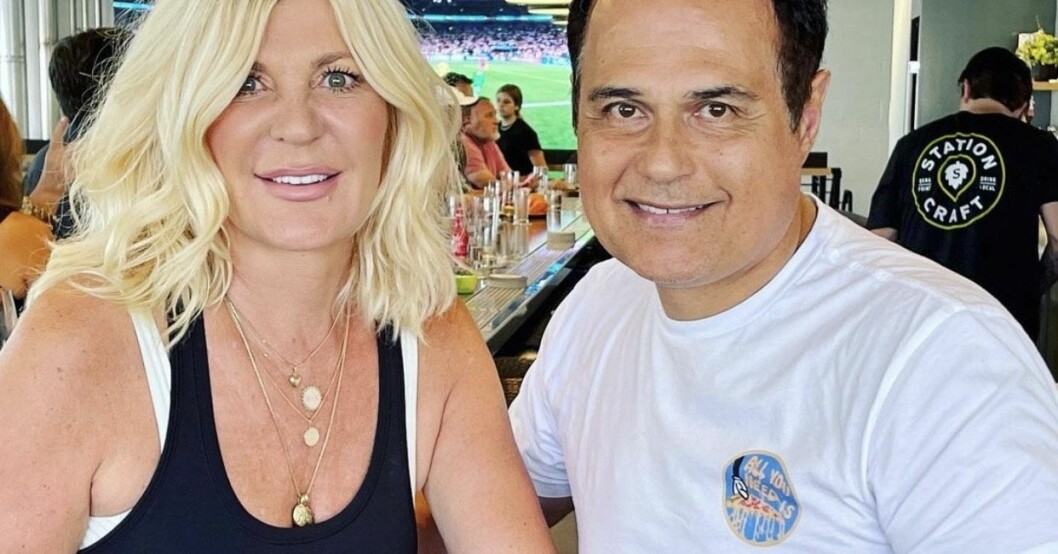 <span class=" italic" data-lab-italic_desktop="italic">Maria Montazami tillsammans med maken Kamran Montazami. Foto: Maria Montazami/instagram </span>