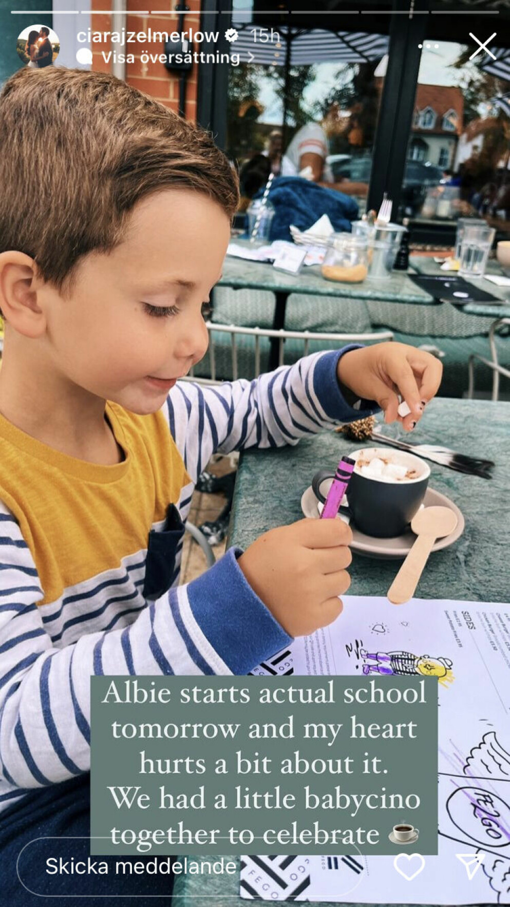 Ciara Zelmerlöws son Albert. Ciara Zelmerlöws son Albert.