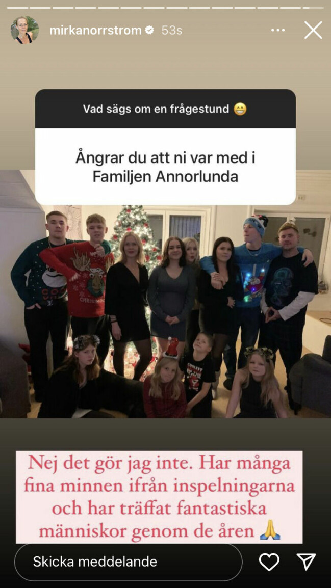 Mirka har ingen ånger över sin medverkan – men nu verkar det räcka. Mirkas instagram