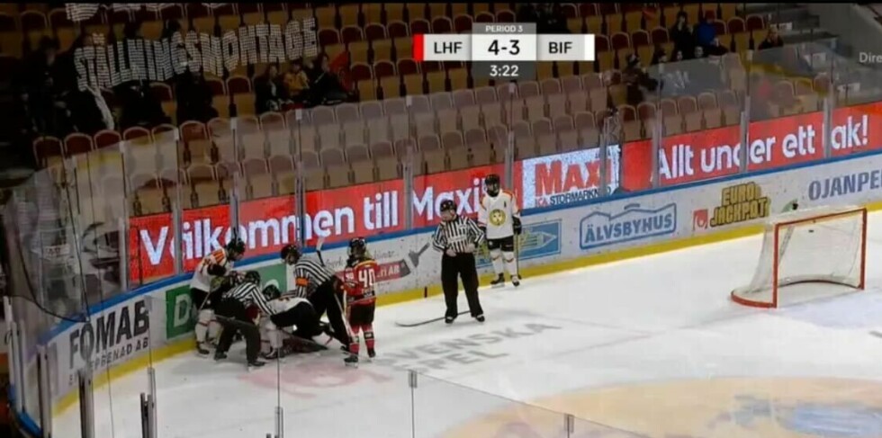 SM-finalen avbruten – skars i halsen med skridsko