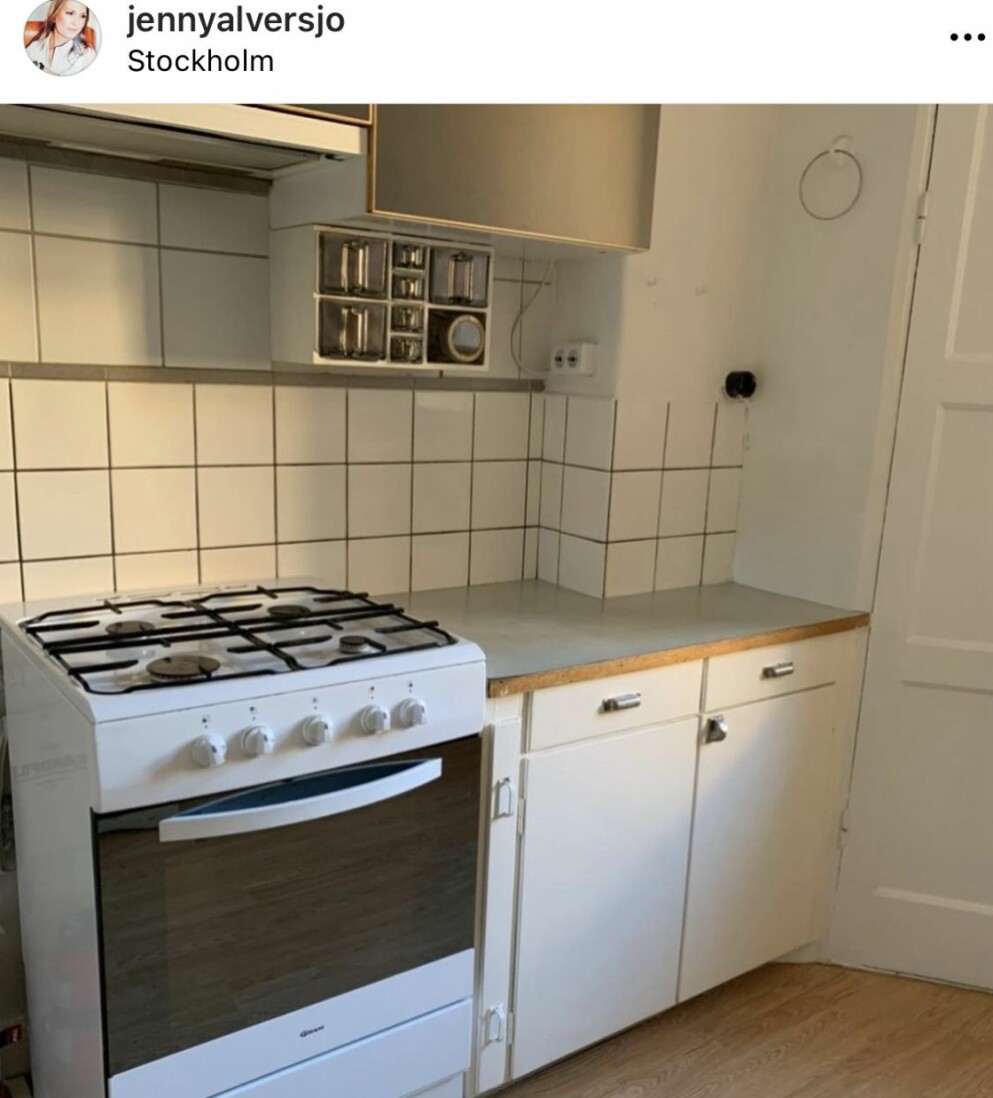 Jenny Alversjös kök innan renovering.