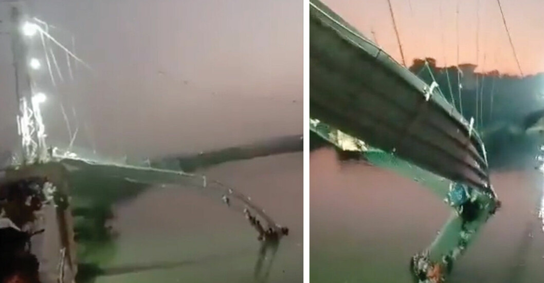 Hängbro kollapsat – hundratals föll handlöst mot floden