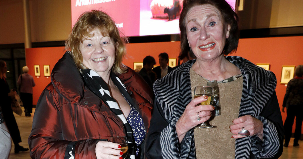 Inger med väninnan Berit Carlberg i februari 2020. Inger Nilsson och Berit Carlberg.