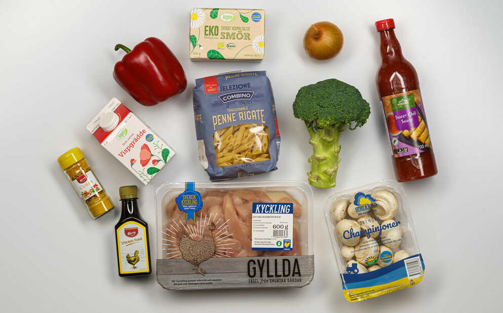 Ingredienser kycklingcurry