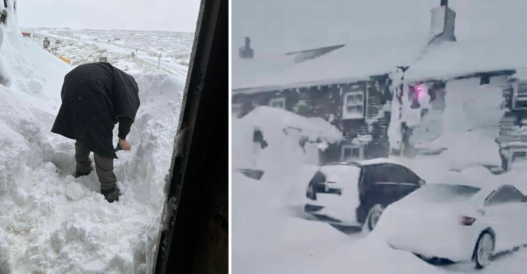 <strong>Snön blockerade vägen ut för 61 gäster, som alla fick sova kvar på puben.</strong> Kroggästerna blev insnöade i tre dygn.
