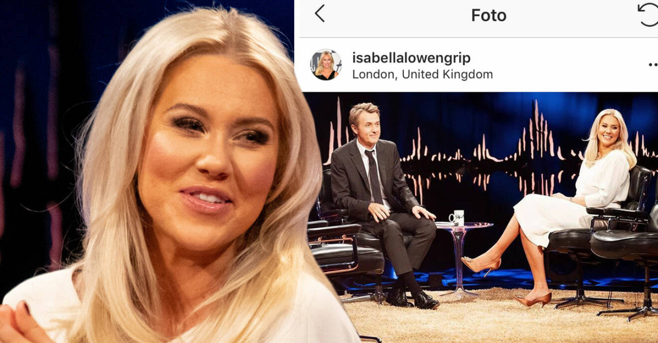 Isabella Löwengrips pojkvän Hampus Jarlbo satt i publiken under hennes intervju i Skavlan på SVT.