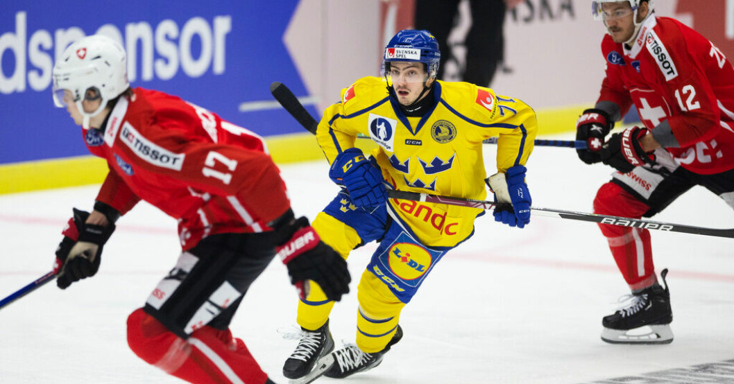 Isac Brännström gjorde ett av målen när Tre Kronor mötte Norge under torsdagen. Arkivbild. Storseger för Tre Kronor – körde över Norge