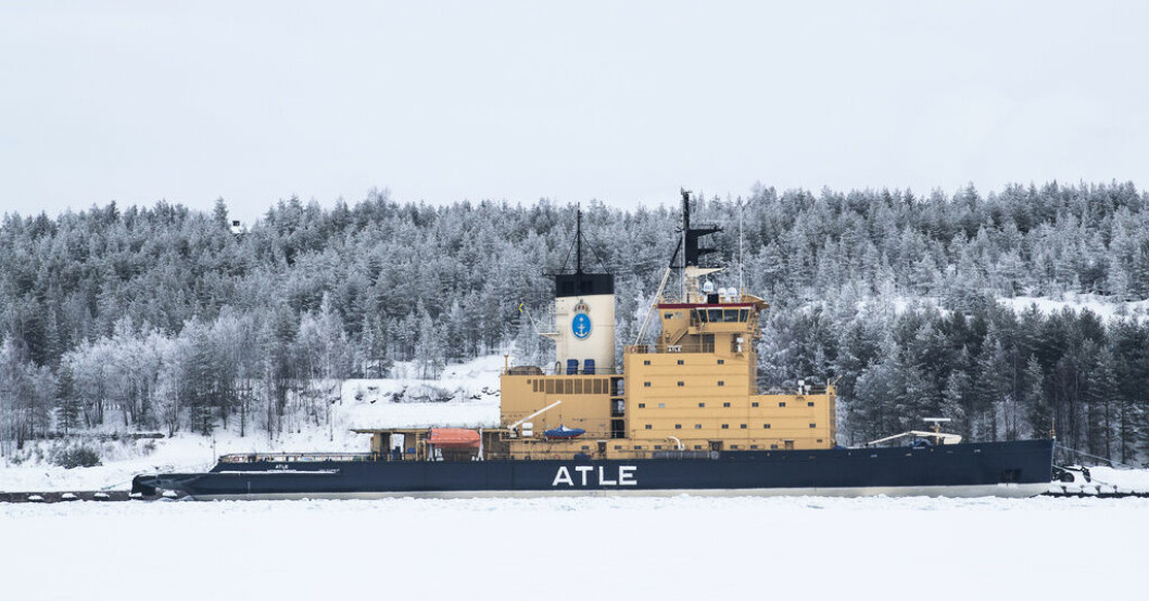 Isbrytaren Atle ligger för närvarande i beredskap i Luleå, medan Ale, Frej och Ymer är ute på insatser. Arkivbild. Isbrytarna rundar av mild och lugn säsong