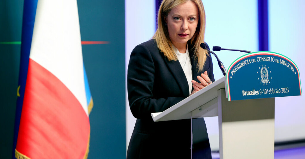 Italiens premiärminister Giorgia Meloni. Arkivbild. Meloni avvisar kritik om fartygskatastrof