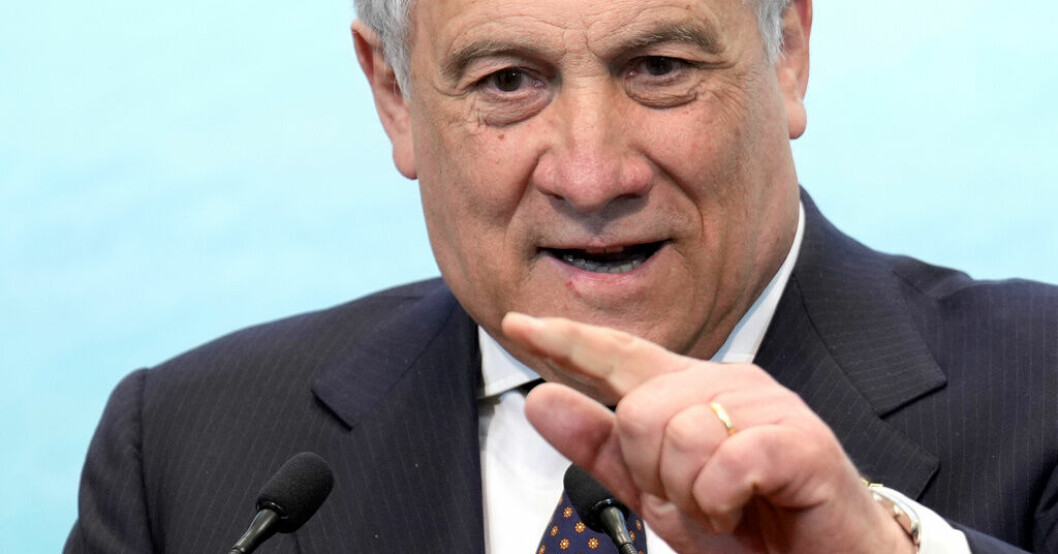 Italiens utrikesminister Antonio Tajani. Arkivbild. Italien-Frankrike: Migrantgräl på ministernivå