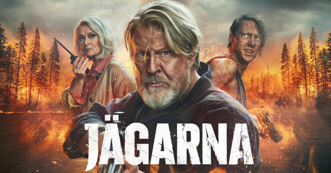 Lena Endre, Rolf Lassgård och Simon J Berger spelar huvudrollerna i nya Jägarna. Lena Endre, Rolf Lassgård och Simon J Berger i Jägarna.