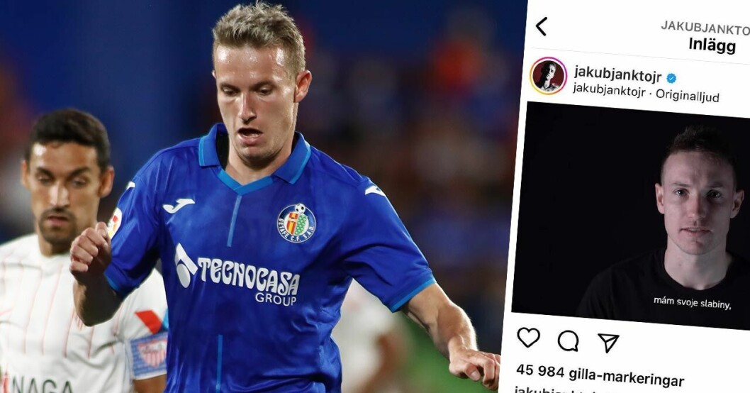 Jakub Jankto och Jakub Janktos Instagraminlägg där han kommr ut som gay.