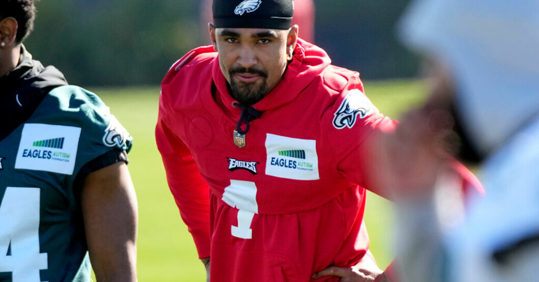 Jalen Hurts, Philadelphias quarterback. Arkivbild. Guide: Det viktigaste inför Super Bowl