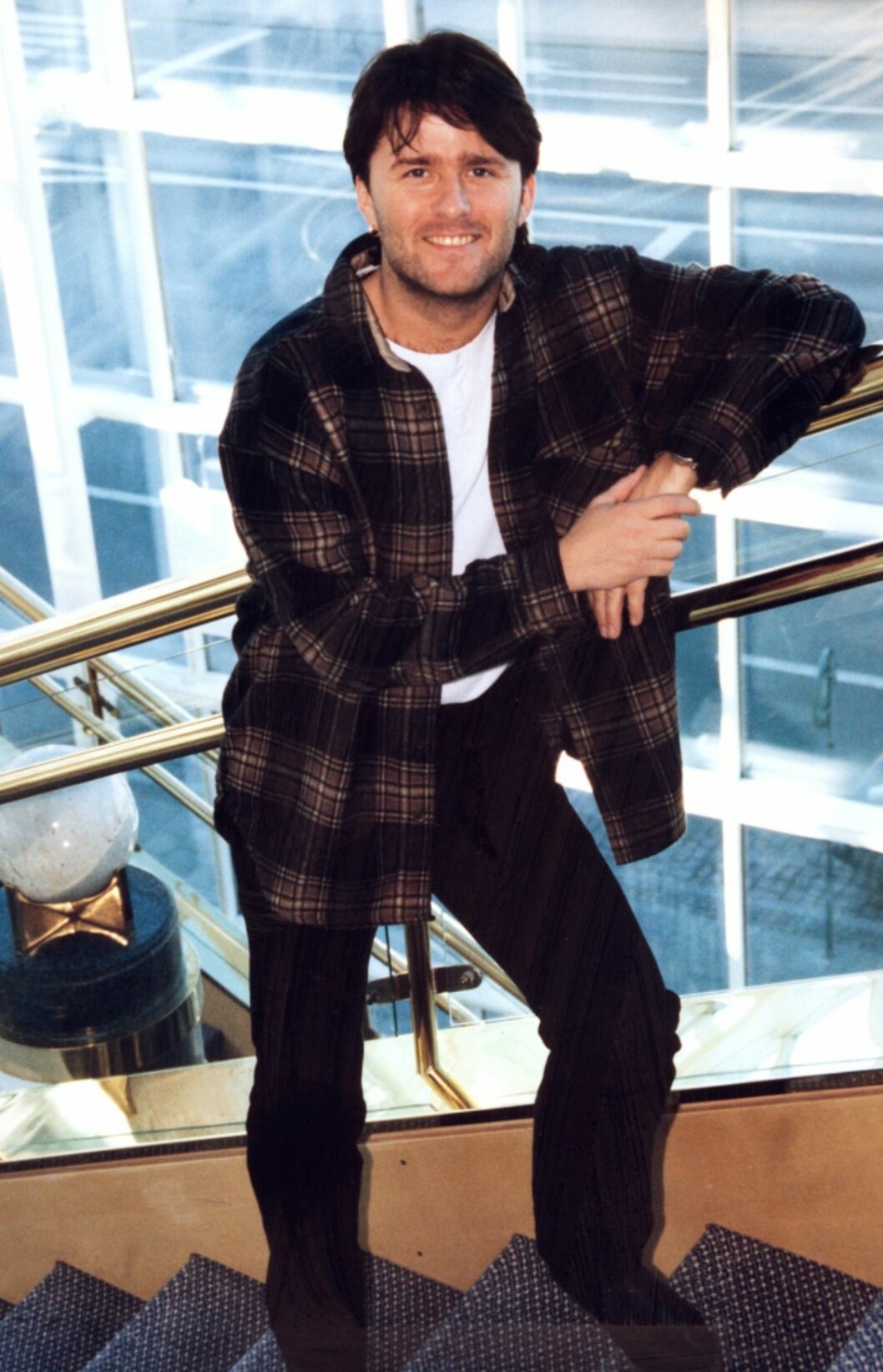 Jan Johansen inför Melodifestivalen 1995, då han uppträdde med låten <em>Se på mig</em>. FOTO: Allan Olofsson/TT