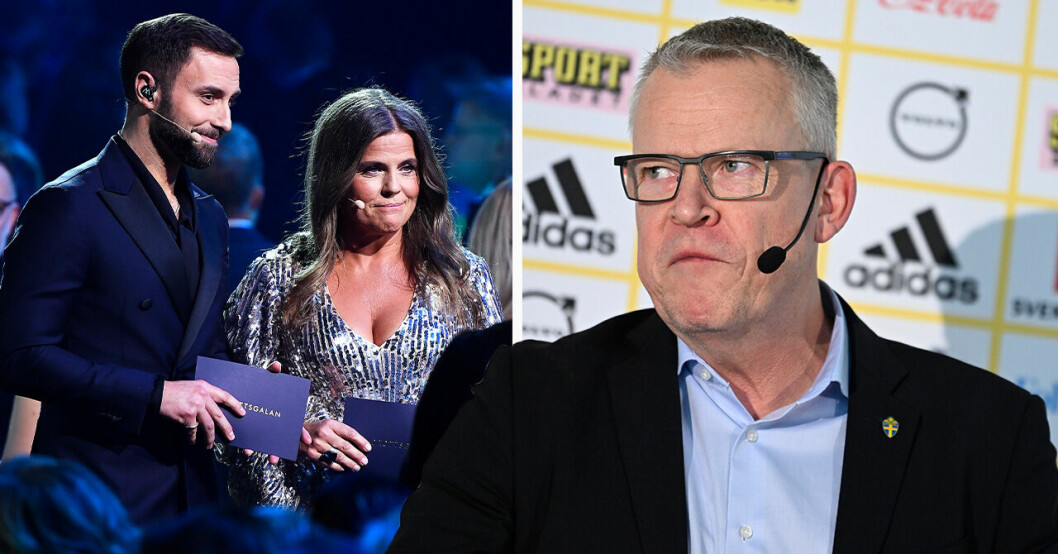 Måns Zelmerlöw, Pernilla Wiberg och Janne Andersson.