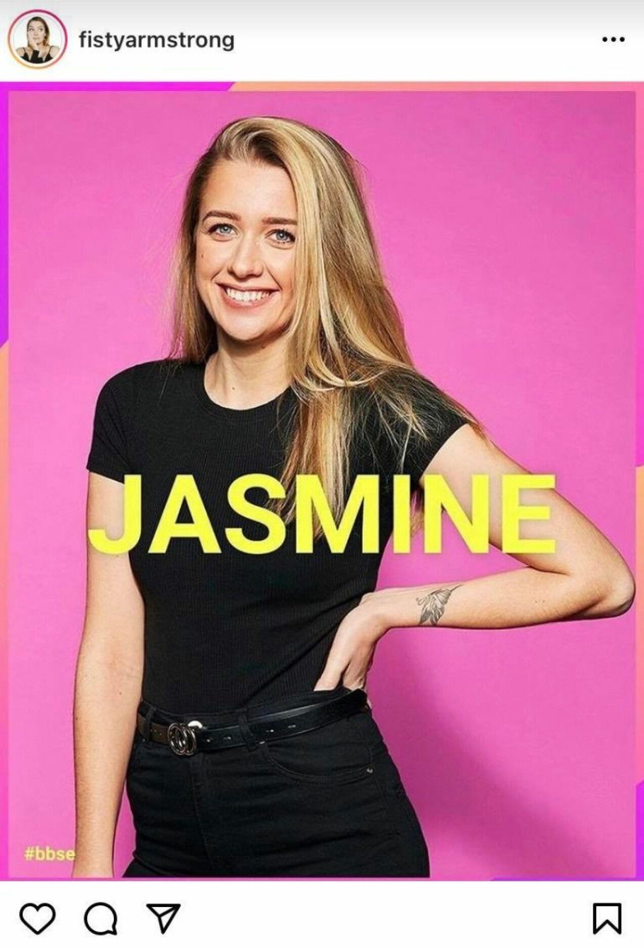 Jasmine Armstrong i <span class=" italic" data-lab-italic_desktop="italic">Big brother</span> 2020. Jasmine Armstrong i Big brother