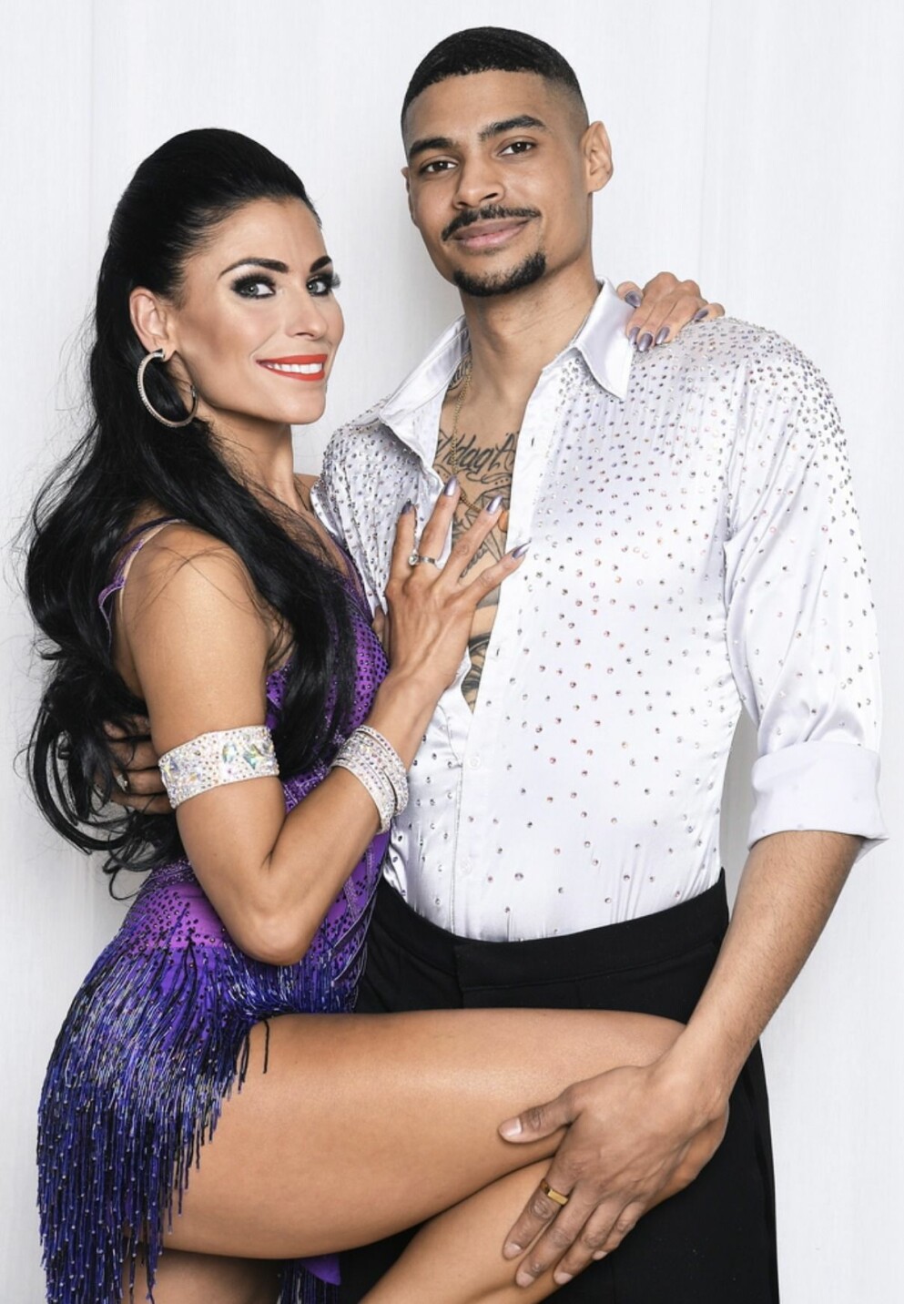 Jasmine Takács och Michel Tornéus. Jasmine Takács och Michel Tornéus i Let's dance 2021