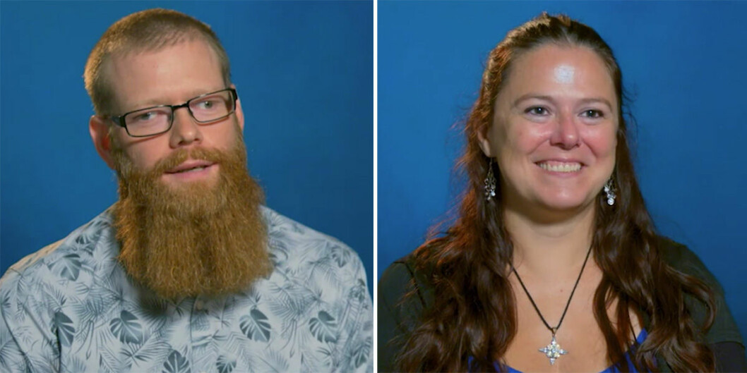 Johan Larsson och Jenny Nordin. <em><strong>Foto: TV3</strong></em> Hemliga beundrare