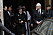 Kung Carl Gustaf, drottning Silvia och prins Carl Philip lämnar kyrkan efter begravningsceremonin. 