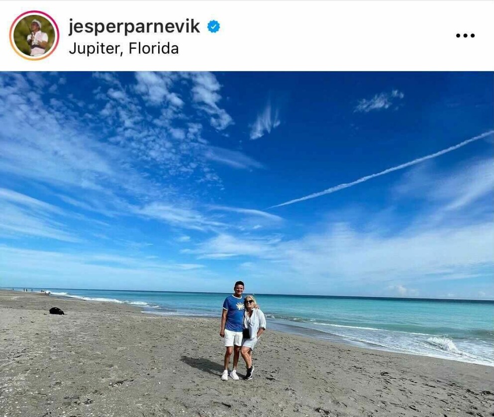<span class=" italic" data-lab-italic_desktop="italic">Det verkar som att det inte blir någon mer Florida för Jesper och Mia Parnevik. Foto: Instagram</span>