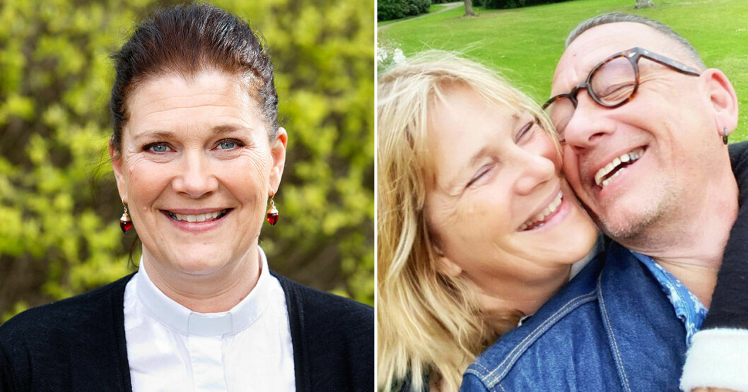 Jessica Menzinsky i Tro, hopp och kärlek och med nya pojkvännen Per-Magnus. <strong>Foto: Johan Paulin/SVT & Privat.</strong> Jessica Menzinsky i Tro, hopp och kärlek och med nya pojkvännen Per-Magnus.