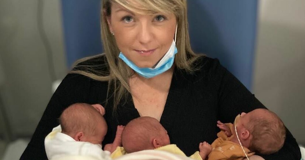 Jessica Pritchard fick sig en rejäl chock när ultraljudet visade att hon väntade trillingar. Då hade hon redan ett nyfött barn hemma. På mindre än ett år utökades familjen med fyra nya familjemedlemmar. Jessica Pritchard