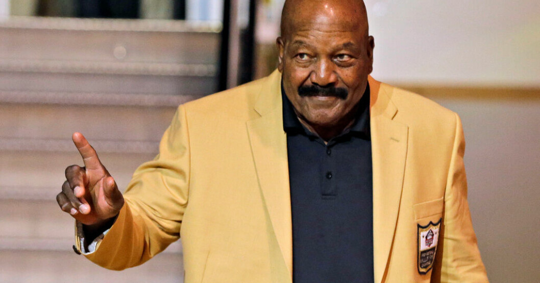 Jim Brown i samband med att han valdes in i amerikansk fotbolls Hall of Fame 2014. Arkvbild. NFL-legendaren död – blev 87 år