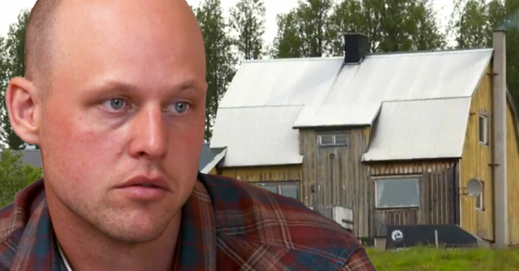 Jimmy Olofsson och huset i Ankarvattnet.