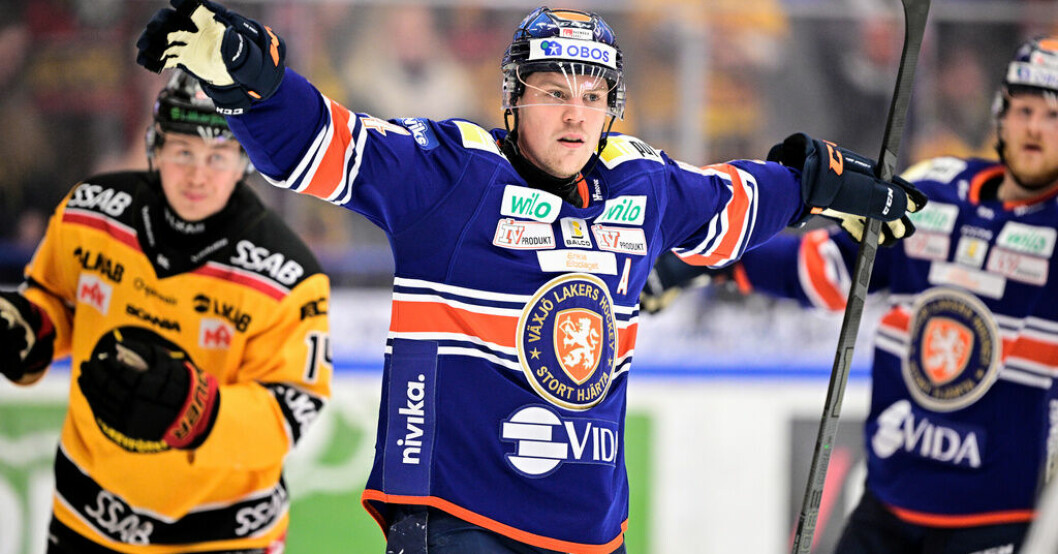 Joel Persson efter 1–0-målet. Favoriten höll – Växjö nollade Luleå