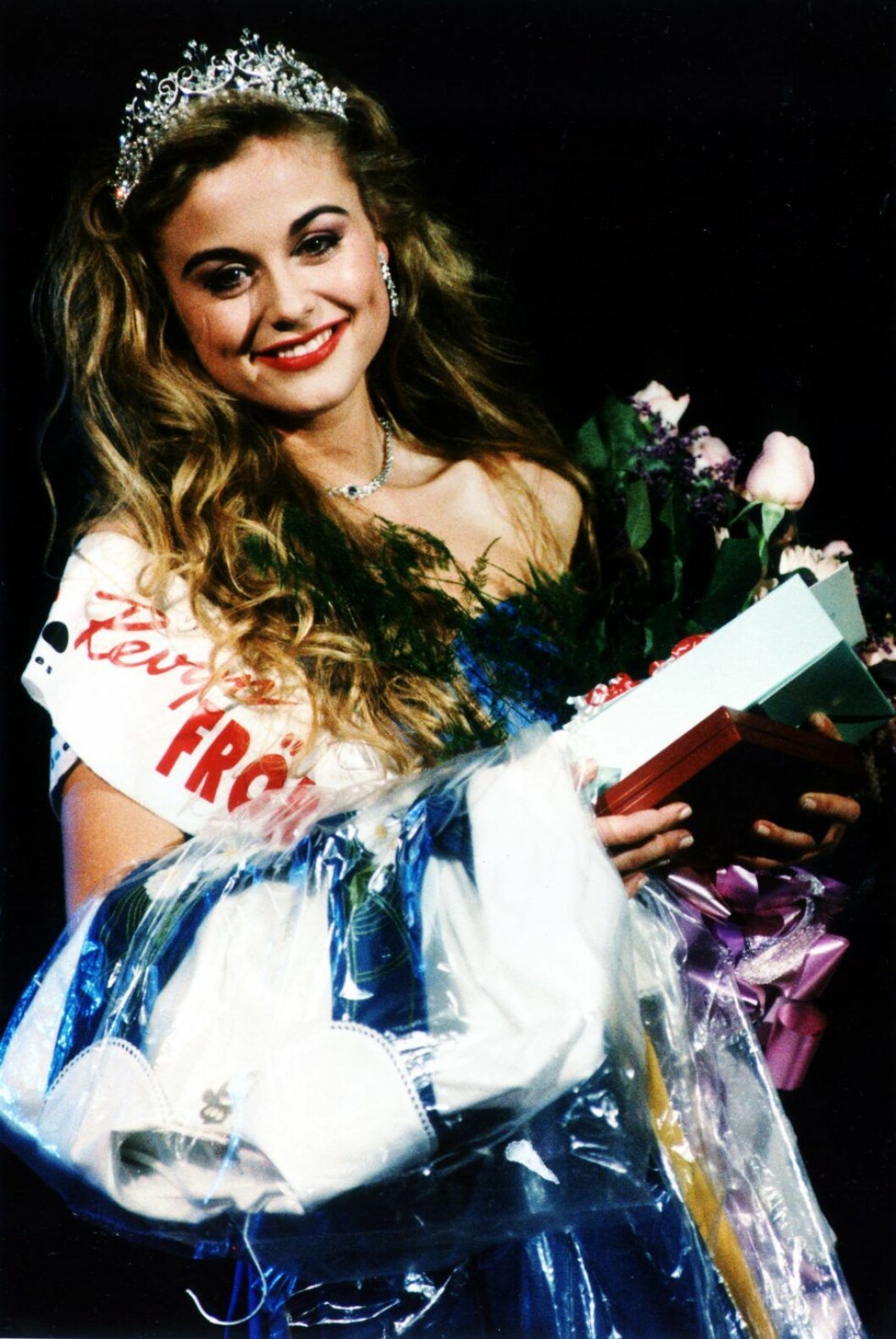 Johanna Lind när hon vann Fröken Sverige. 1993.