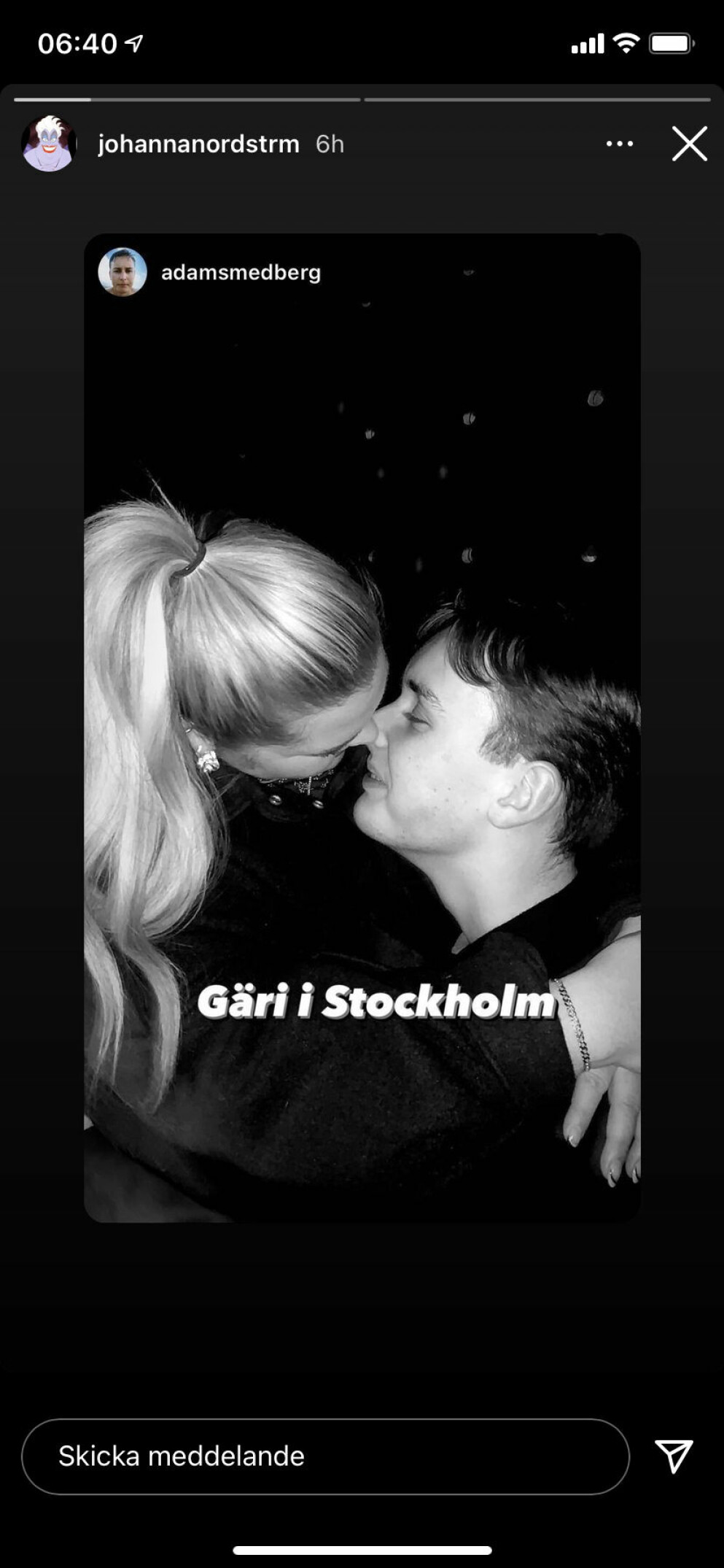 Johanna Nordström och Adam Smedberg. Johanna Nordström och Adam Smedberg på Instagram