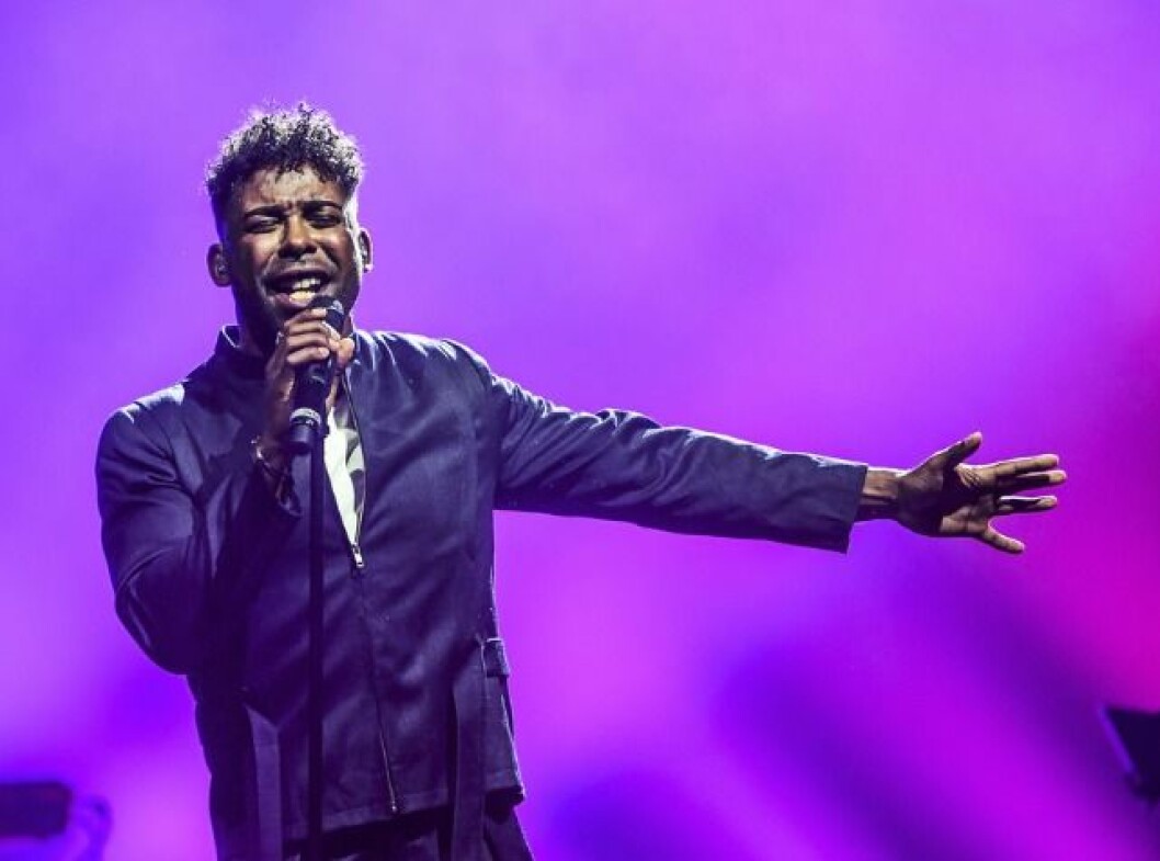 FOTO: Jimmy Wixtröm/TT John Lundvik sjunger.