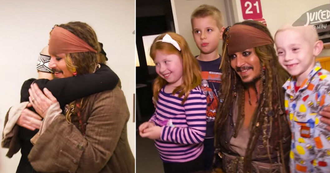 Johnny Depp tog paus från "Pirates"-inspelningen – för att besöka svårt sjuka barn