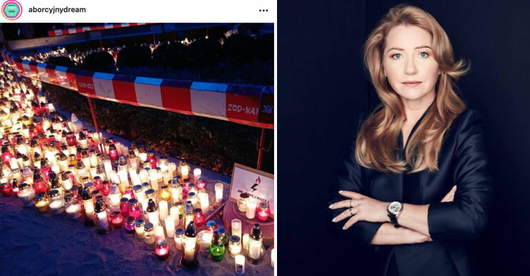 <strong>Ljusmanifestation för Iza. Jolanta Budzowska för familjens talan.</strong> Ljusmanifestation för Iza. Advokat Jolanta Budzowska för familjens talan.