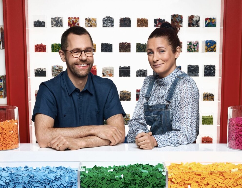 Jonas och Liv. Jonas Wide och Liv Brandt i Lego Masters Sverige 2021