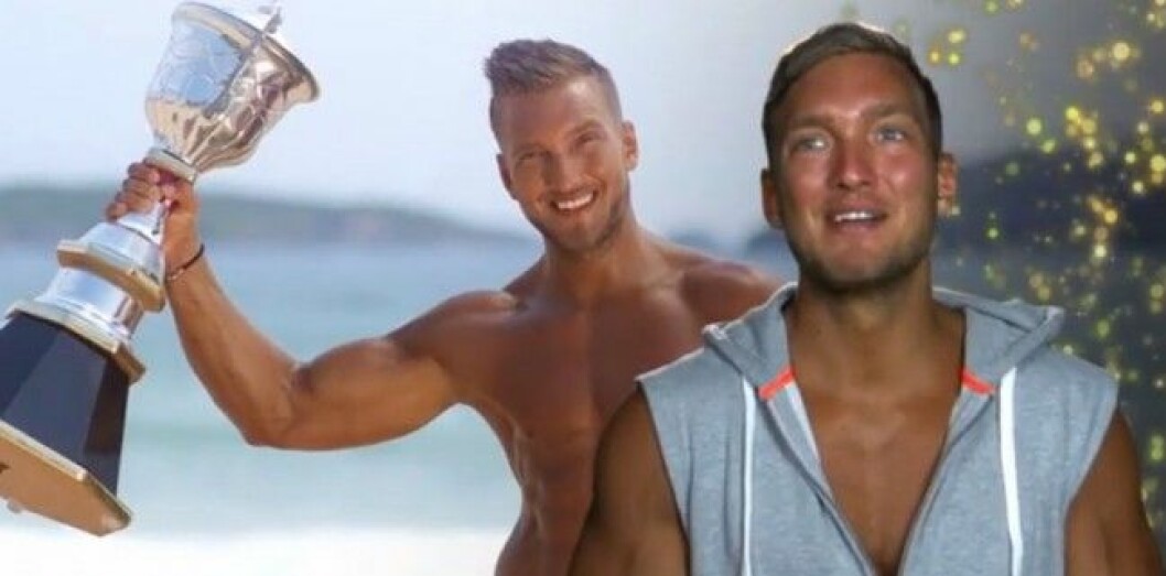 Jonathan Hermansson såg vinsten som en riktig seger. Foto: TV3 Jonathan Hermansson såg vinsten som en seger. Foto: TV3