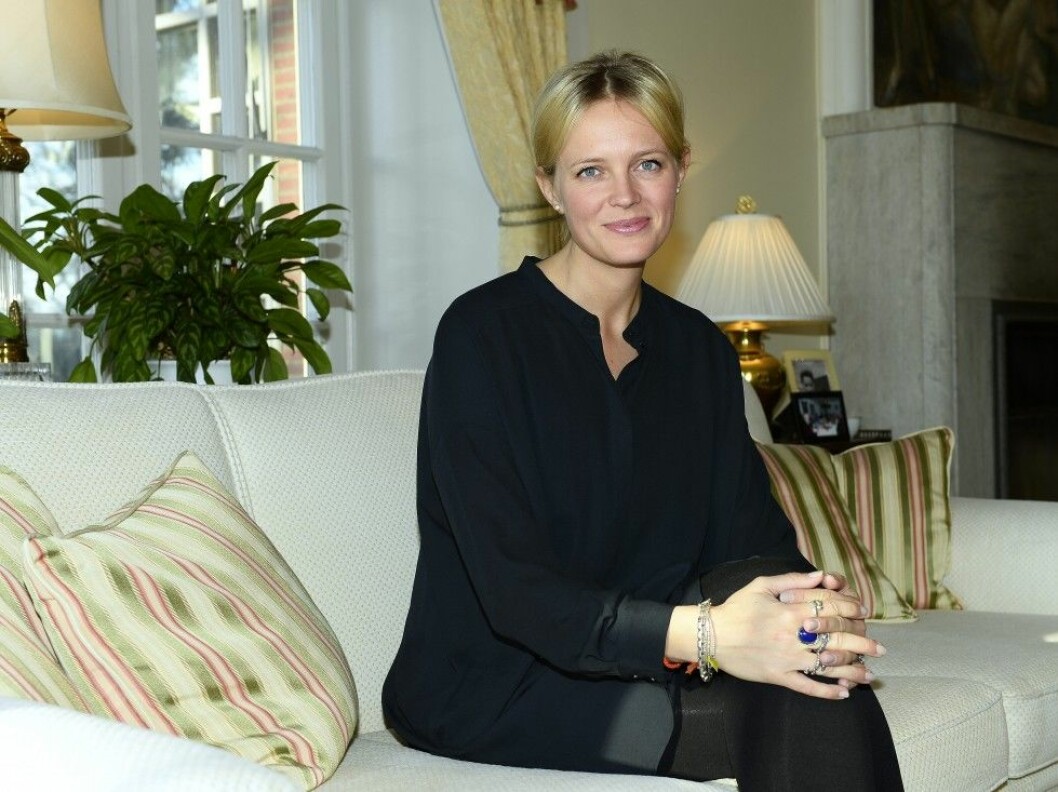 Josephine Bornebusch. Foto: IBL Press meeting at US Embassy, Stockholm, new TV-series, "Welcome to Sweden", 2014-02-18