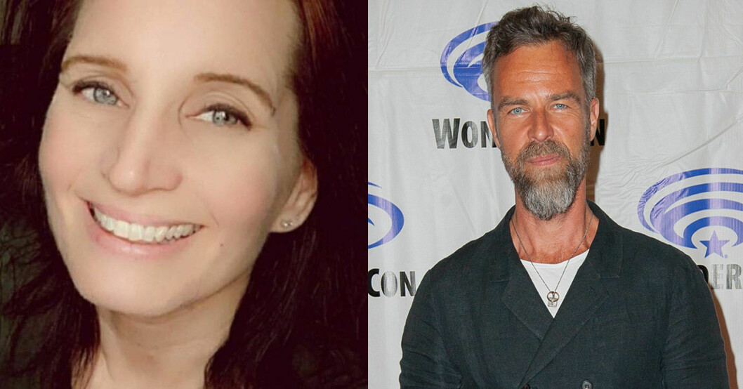 Tina uppger att nya kärleken Geir-Arne är lik skådespelaren JR Bourne (till höger). Familjen annorlunda-Tina Johansson och skådespelaren JR Bourne.