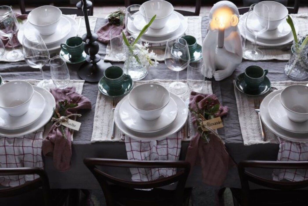 Julbord dukning