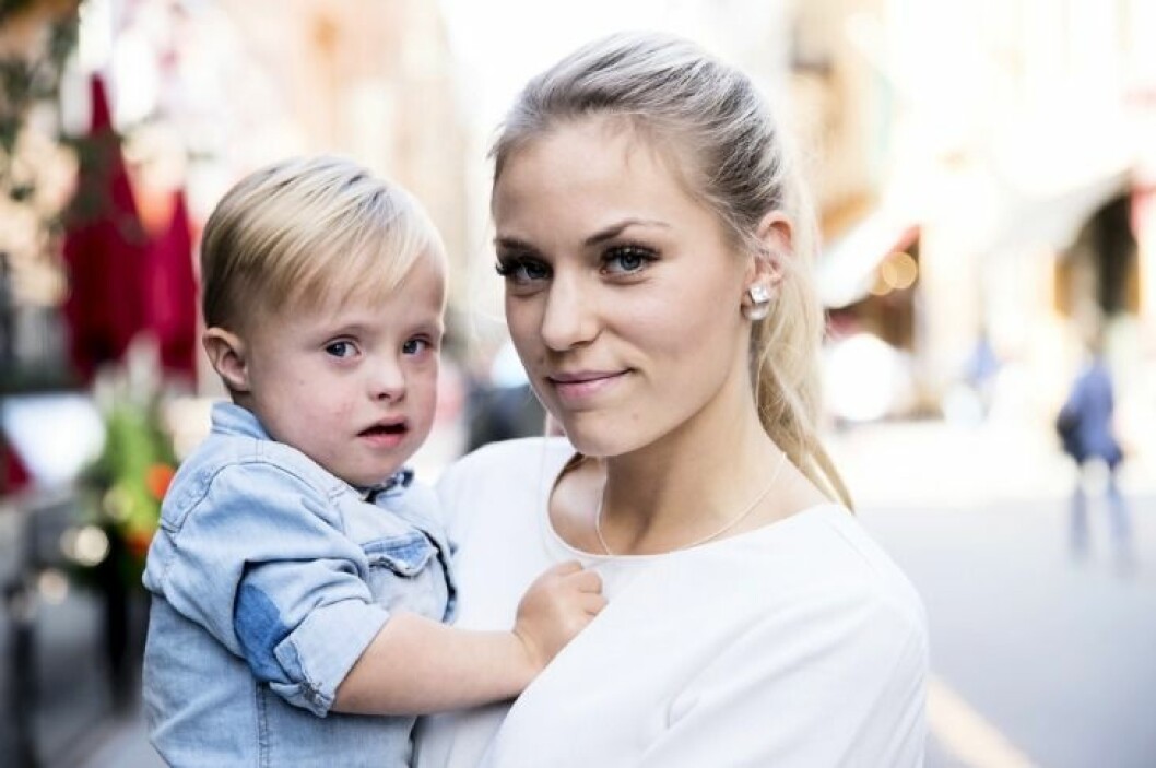Julia Bergman med sonen Milan, innan Zelda kom till världen. FOTO: Magnus Sandberg/TT Julia Bergman med sonen Milan.